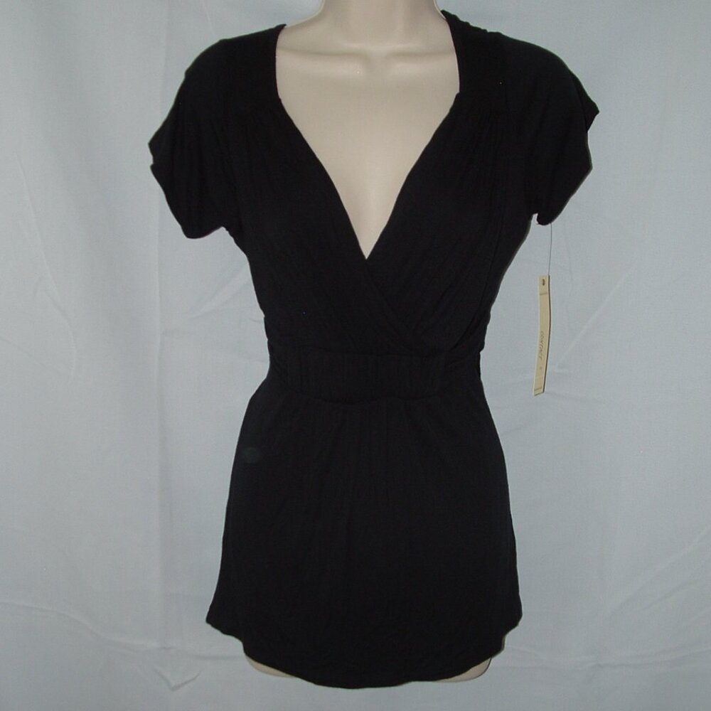 NEW Black Sz Jr Medium Casual Wear Soft Stretchy Empire Waist Shirt